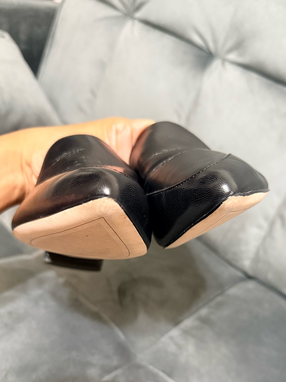 Cole Haan Black Pointed Leather Slip-On Loafers - Picture 11 of 12